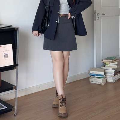 梨型大码女装遮胯A字半身裙短裙