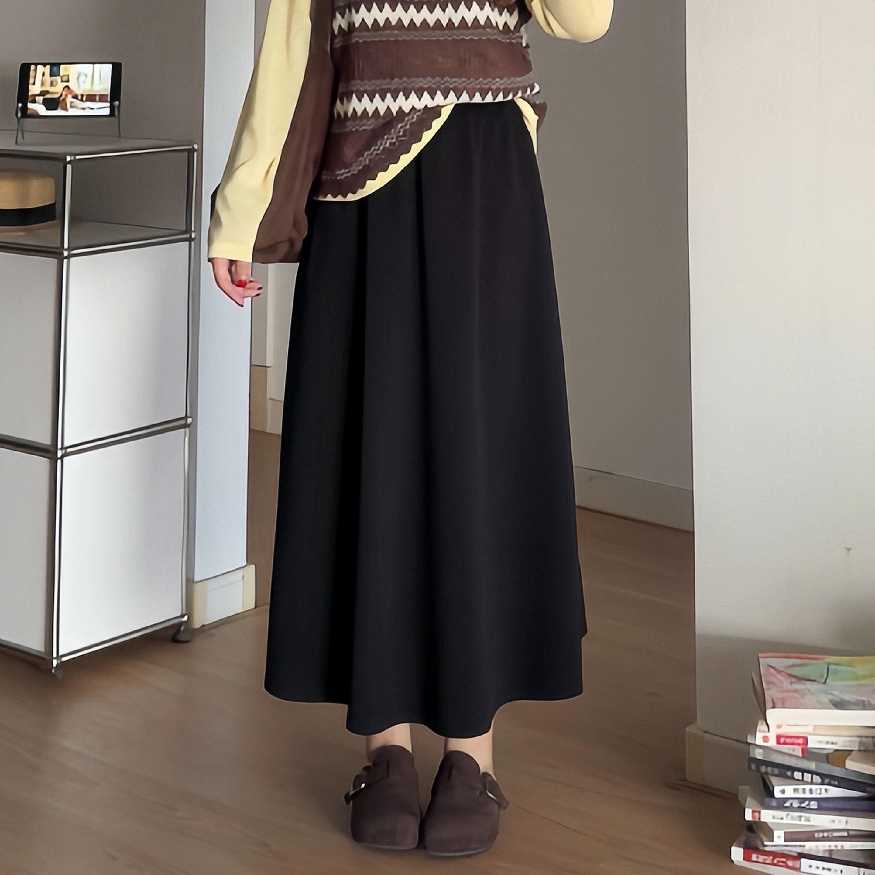 微胖的喵喵大码梨型中长款a字裙胖mm春装新款遮胯显瘦半身裙6026,女装/女士精品,大码半身裙,淘宝优惠券,粉丝福利购,淘宝优惠卷