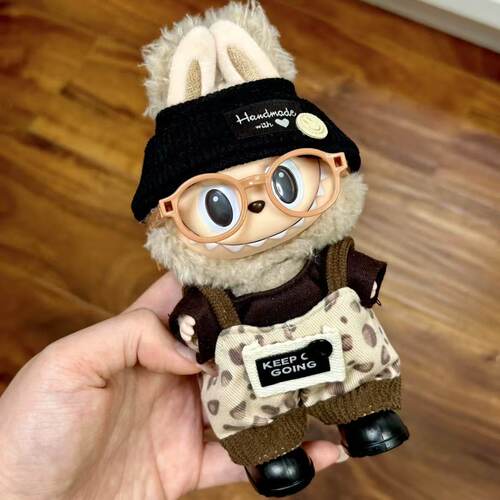17cmlabubu娃衣一代二代公仔可爱换装套装搪胶毛绒玩具衣服派对