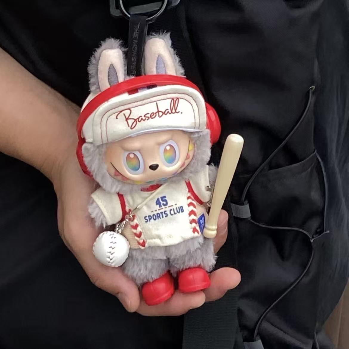 仅衣服Labub娃衣衣服棒球衫搪胶脸公仔娃娃衣la布布可着替棒球帽