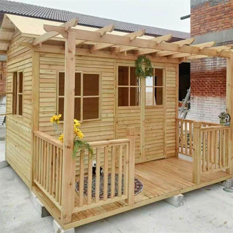 小木屋户外庭院小房子小屋子简易房户外移动小房子防腐防水室外
