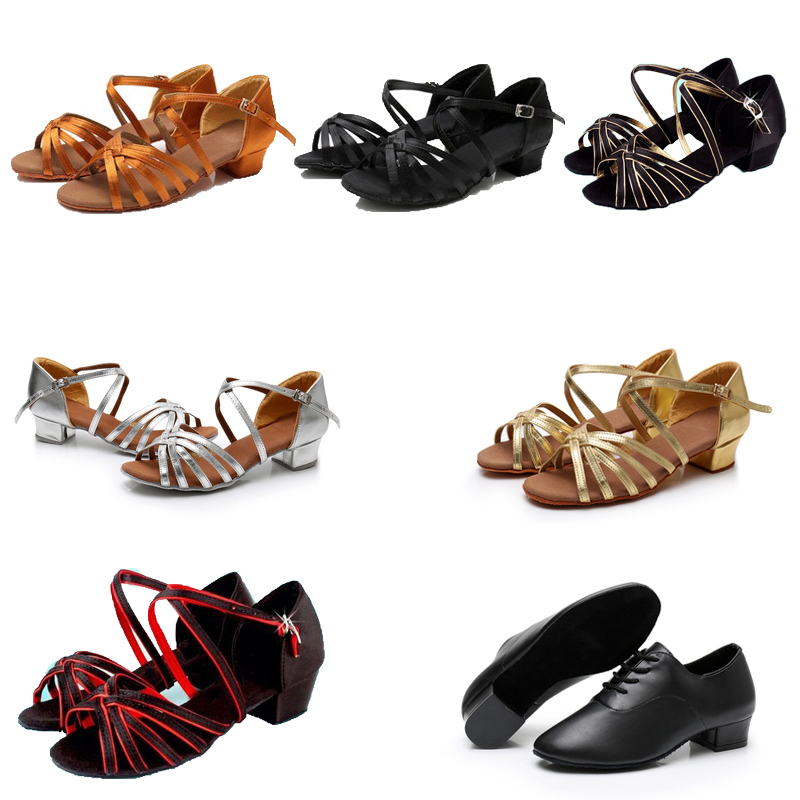 新款少儿软底拉丁舞鞋