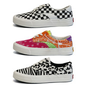 男女情侣款 撤柜处理VANCE ERA联名彩色腰果花豹纹棋盘格子帆布鞋