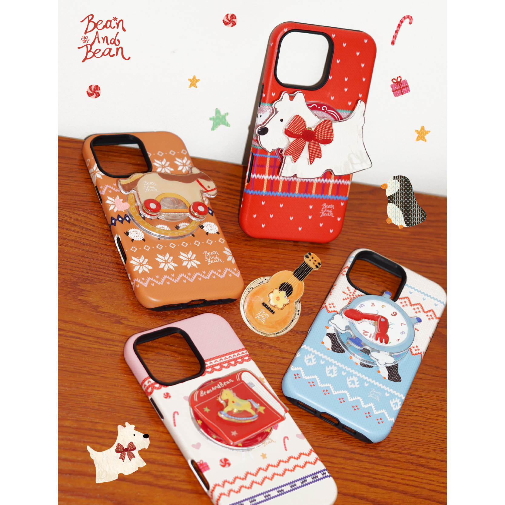 BeanAndBean 费尔岛毛衣 磁吸磨砂菲林二合一手机壳 原创手绘图案小众手机壳