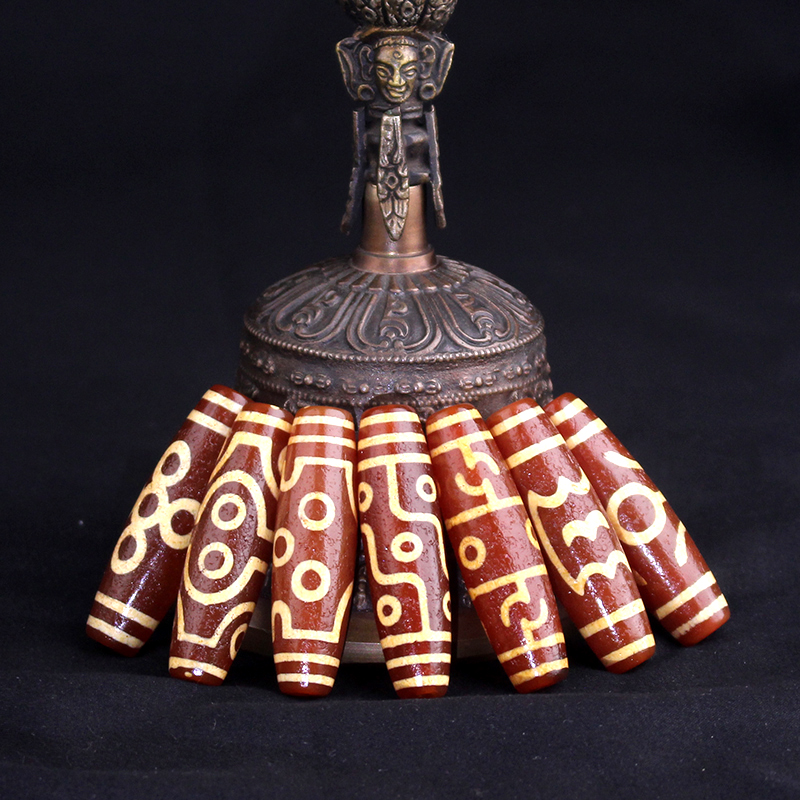 梵间星辰 西藏天然玛瑙 红肉至纯九眼天珠 超顶项链吊坠 锁骨链