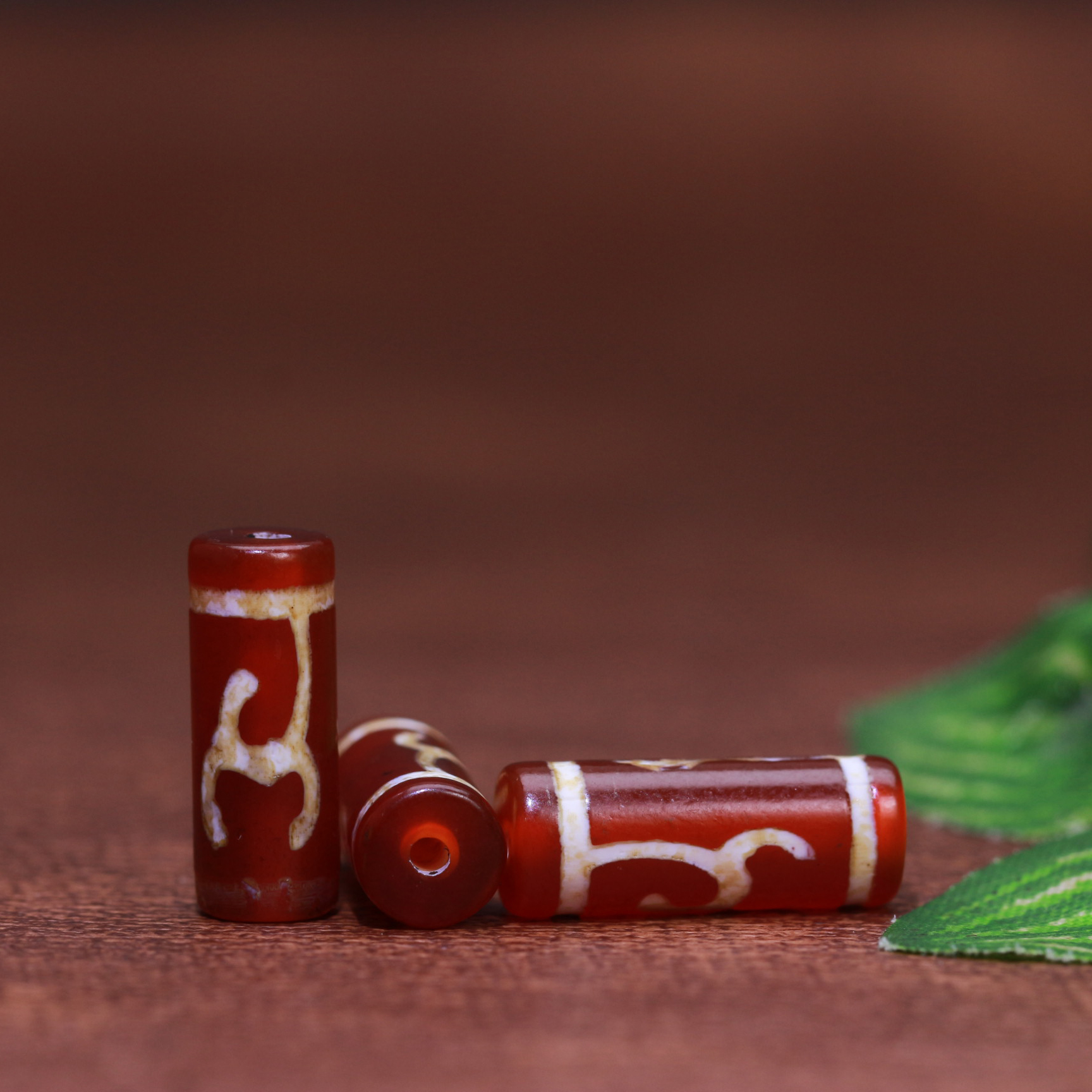 梵间星辰 西亚回流天然玛瑙 红玉髓小天珠配珠配饰16*6mm 转运珠