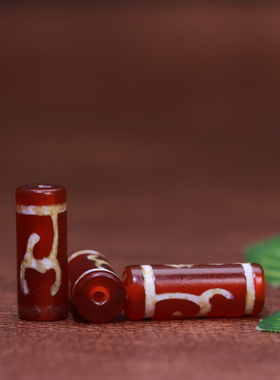 梵间星辰 西亚回流天然玛瑙 红玉髓小天珠配珠配饰16*6mm 转运珠