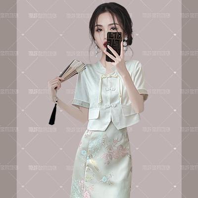 SOLENELARA新中式轻国风套装裙2025款女装高端今年流行漂亮刺绣两