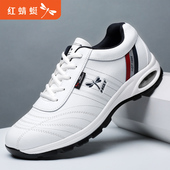 真皮冬季 皮鞋 新款 红蜻蜓男鞋 运动休闲鞋 男士 加绒百搭潮流小白鞋 男