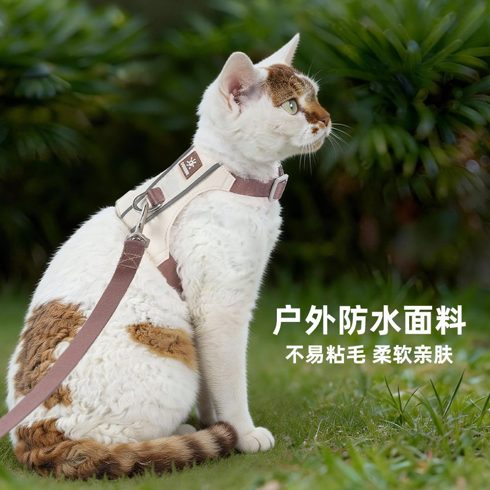 猫牵引绳背心式猫咪胸背