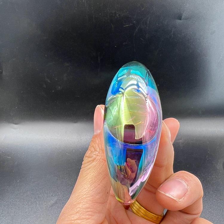保密发货0458镀银 水晶玻璃按摩榜 晶莹剔透 自律器具解压腰部塞