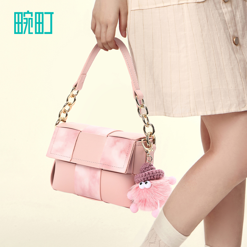 畹町多巴胺编织饼干包枕头小方包