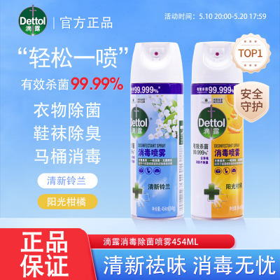 滴露鞋袜衣物消毒喷雾454ml