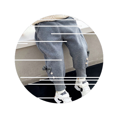 女童裤子秋冬加厚外穿2025新款洋气儿童一体绒卫裤女宝宝加绒长裤