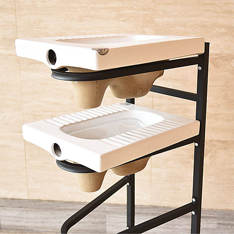 金属蹲便器展示架可拆装落地式陶瓷卫浴马桶便盆厕所蹲坑样品架子