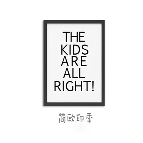 the kids are all right 可爱小清新儿童房挂画墙画画纸有爱