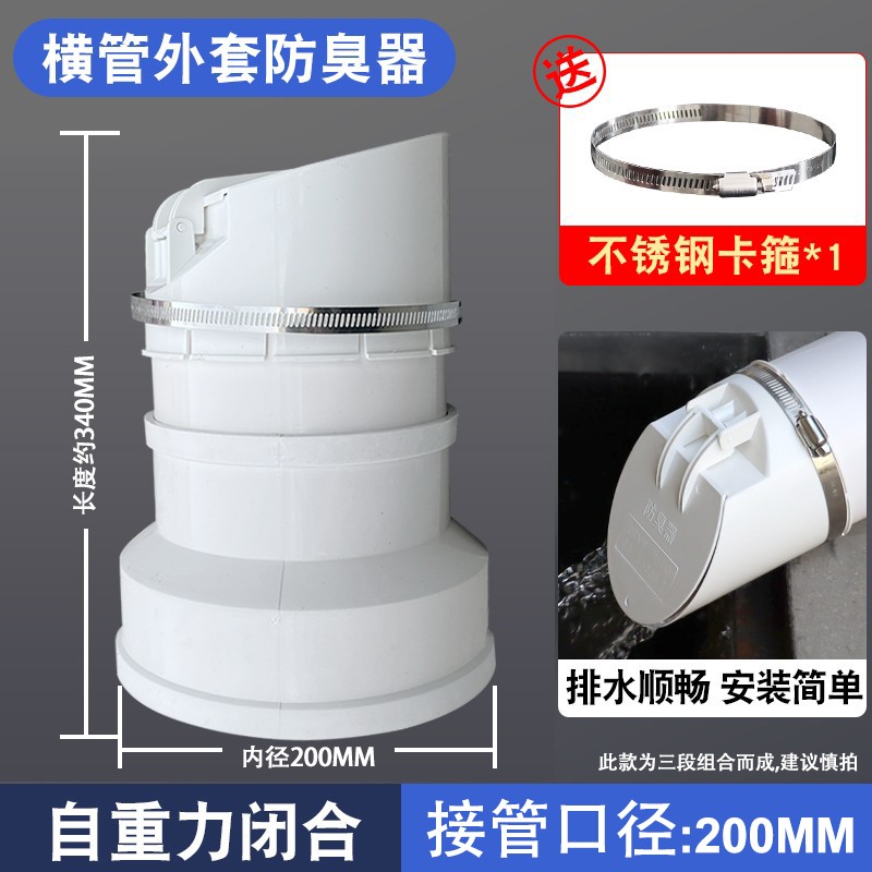 110管防臭地漏下水管道止逆阀防返水pvc排水管堵口配件化粪池160