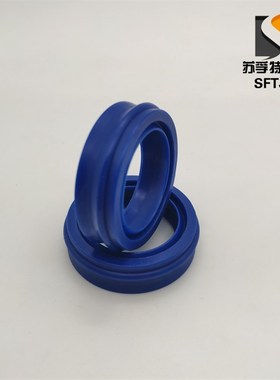 进口蓝色气缸活塞密封圈防尘两用气封聚氨酯油封 EU 32*42*11.2
