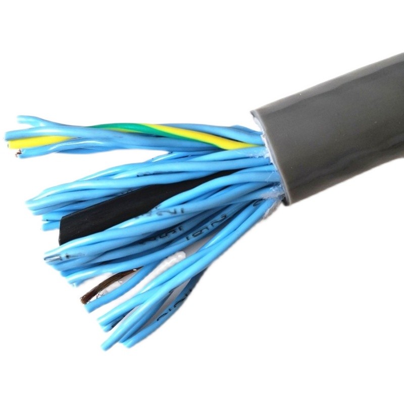 铜芯拖链电线TRVV20 25 32 38芯*0.5 0.75 1 1.5W平方软护套控制