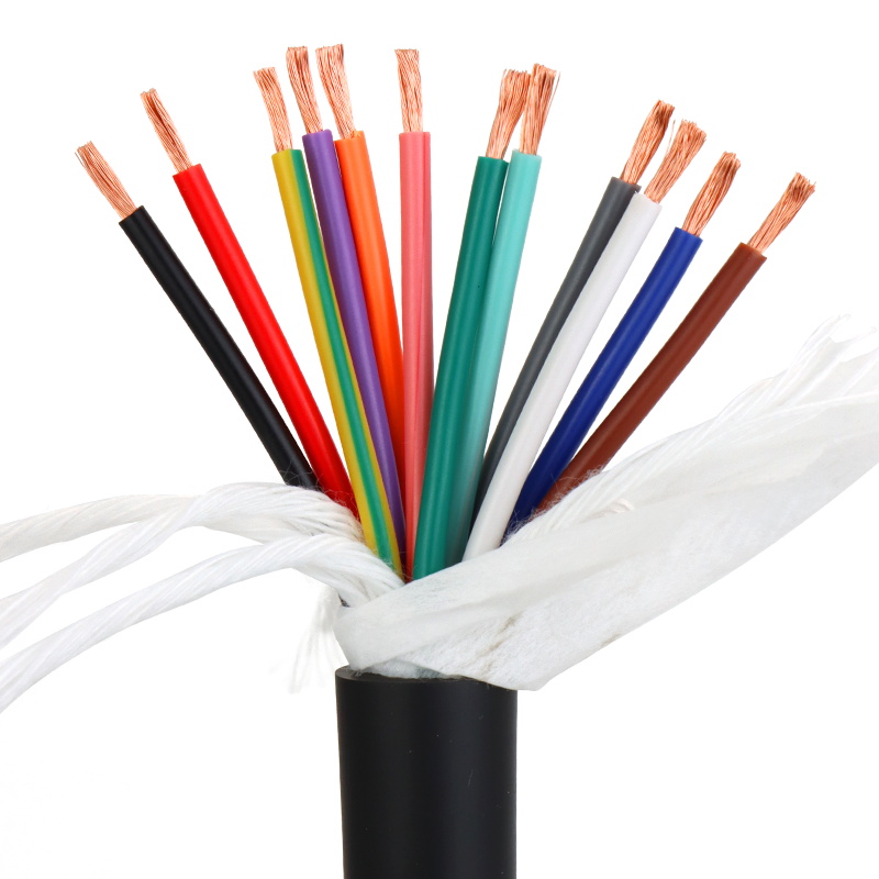 TRVV高柔性拖链软电缆线6芯7芯8芯10芯12芯0.I15/0.2/0.75/1.0平