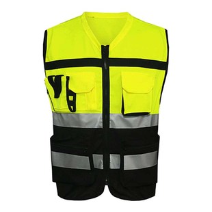 管理人员反光背心 施工骑行建筑工地反光马甲荧光服反光衣亮银