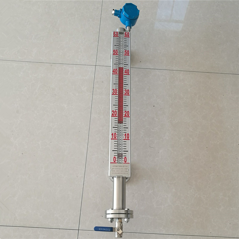 磁翻板液位计磁性浮子带远传报警感应开关衬四氟侧装顶装底装