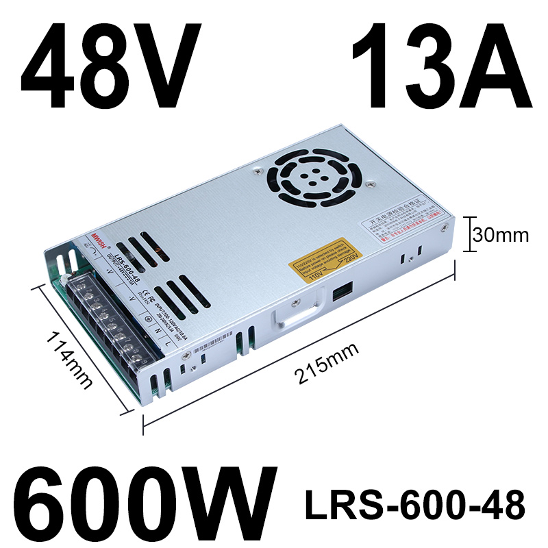 明纬开关电源LRS-450W600W500W-24V20A 220转12V直流变V压器36V48