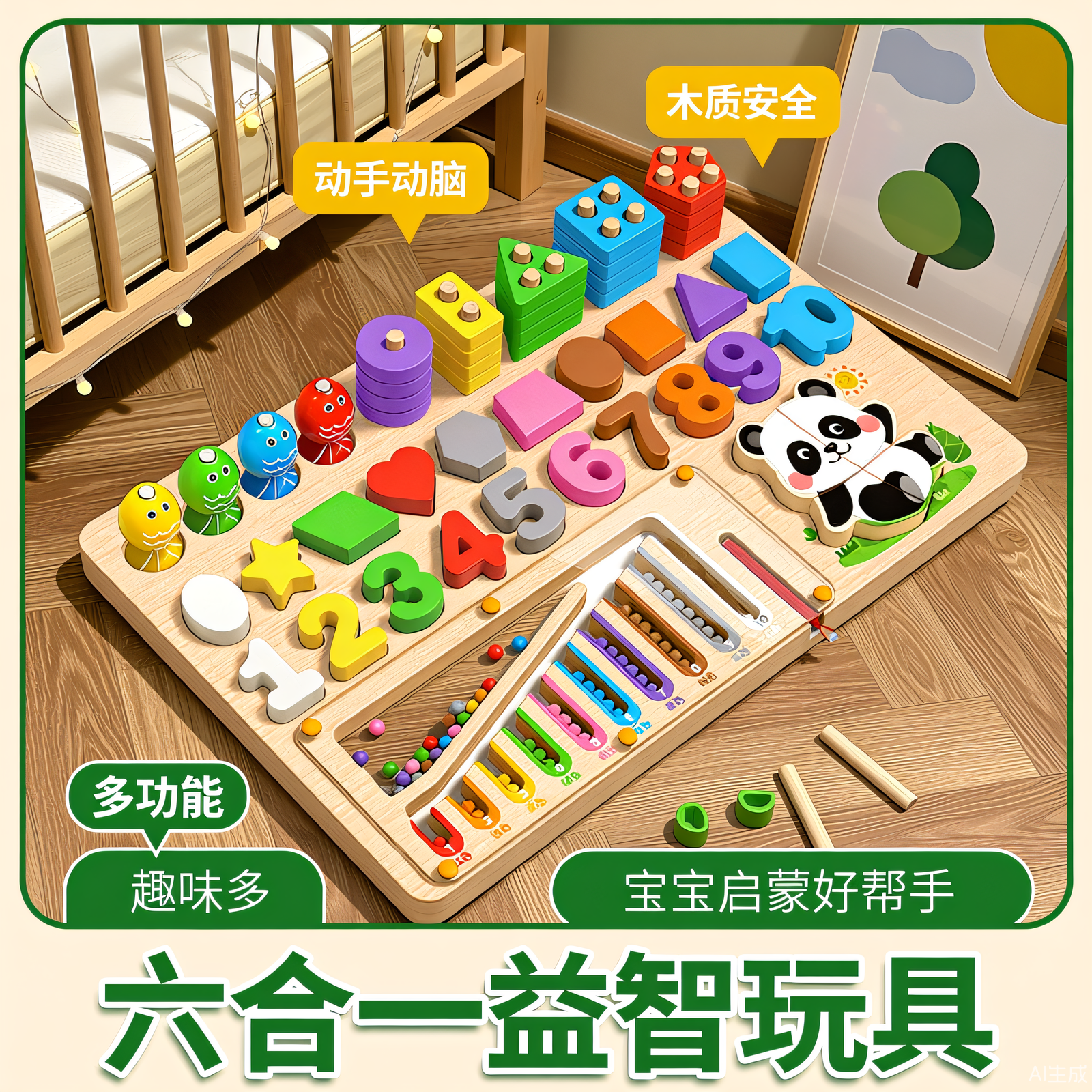 星星舟六合一多功能数字拼板