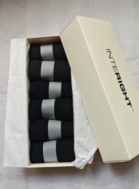 春夏季薄款男袜纯棉中筒纯色无骨对目黑灰色吸汗透气素色商务男袜