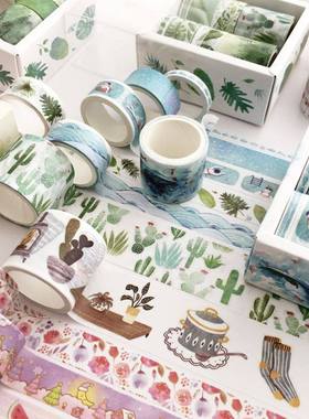 5Rolls Solid Color Washi Tape Set Decorative Masking Tape