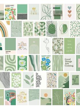 50pcs Postcard Poster Decorative Painting Color Aesthetic Po