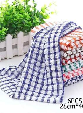 6PCS Cotton Kitchen Towel Absorbent Clean Dish Towels Kichen