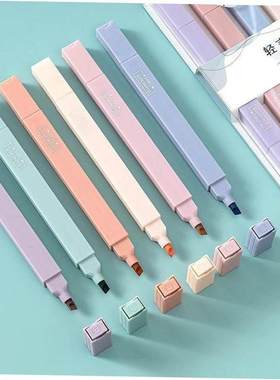 6PCS Pastel Highlighters Fluorescent Pen Highlighter