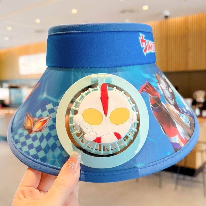 库洛米三丽鸥新款夏季遮阳帽儿童防晒风扇帽子太阳帽女孩空顶女童