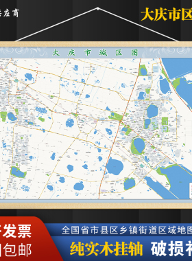2026新版大庆市区地图小区街道图客厅沙发墙壁中介高清办公室挂画