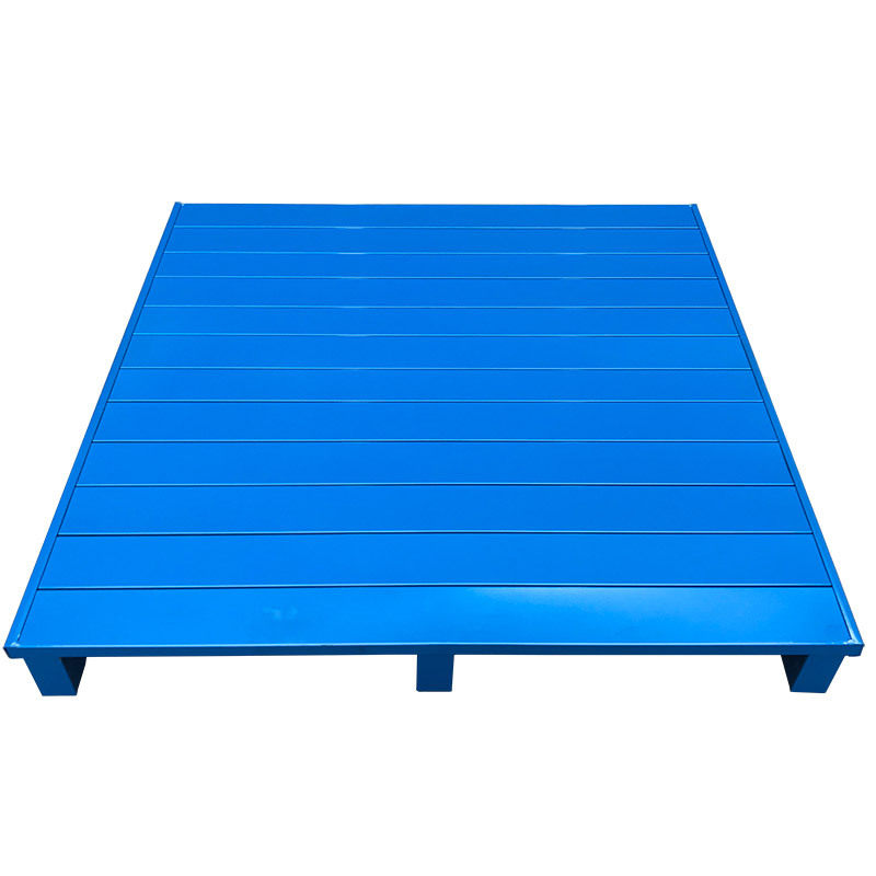 厂家直供宁波重型金属双向进叉仓储铁托盘镀锌叉车板钢托盘定制