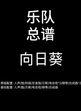 C64乐队总谱 的向日葵 2016-17南京跨年演唱会版本PDF附音频