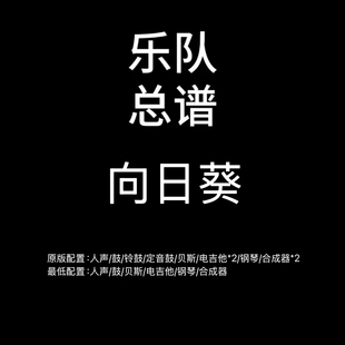C64乐队总谱 的向日葵 2016-17南京跨年演唱会版本PDF附音频