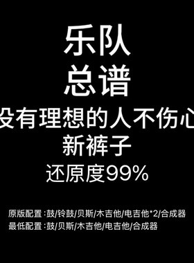 C74乐队总谱 没有理想的人不伤心 新裤子乐队 PDF附音频