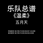 吉他鼓贝斯键盘谱PDF附音频 五月天 C11乐队总谱 温柔