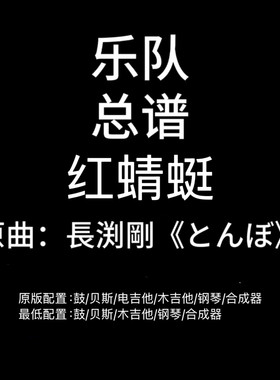 C99乐队总谱 红蜻蜓 小虎队鼓贝斯吉他键盘乐队谱PDF附音频