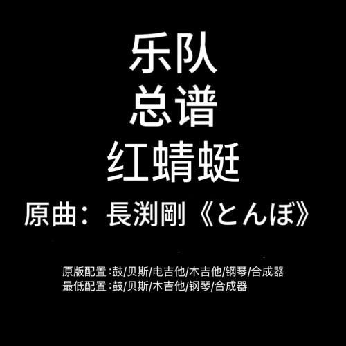 C99乐队总谱 红蜻蜓 小虎队鼓贝斯吉他键盘乐队谱PDF附音频