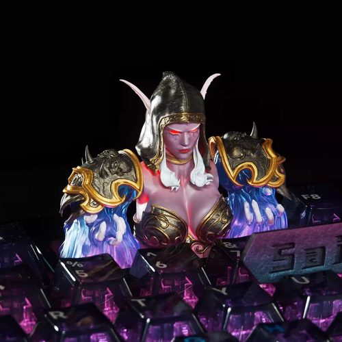 魔兽世界周边键帽女王希尔瓦娜斯为了部落个性艺术创意礼物键盘帽