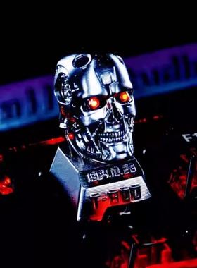 终结者周边原创个性键帽T800创意艺术礼物外设透光机械键盘帽