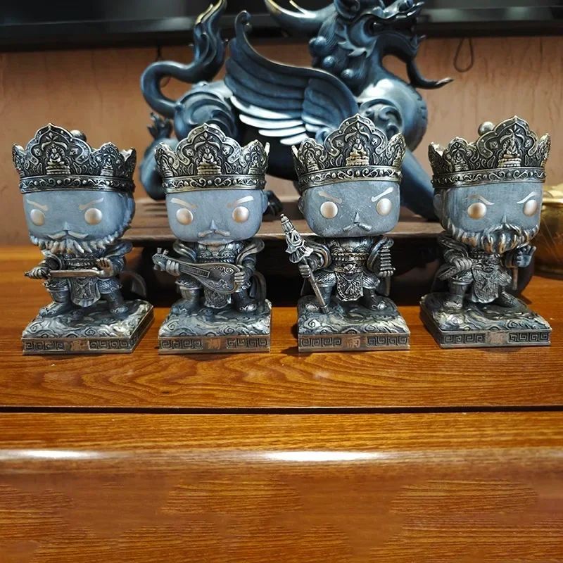 Preto Mito Wukong Quatro Grandes Celestiais Reis Figuras de