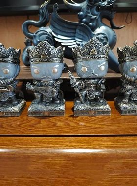 Preto Mito Wukong Quatro Grandes Celestiais Reis Figuras de