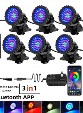 Luz LED subacuática impermeable IP68, lámpara nocturna con