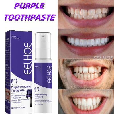 Creme dental Corrector para branqueamento dos dentes, roxo f