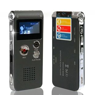 Gravador Leitor Som Mini 8GB Profissional Voz MP3