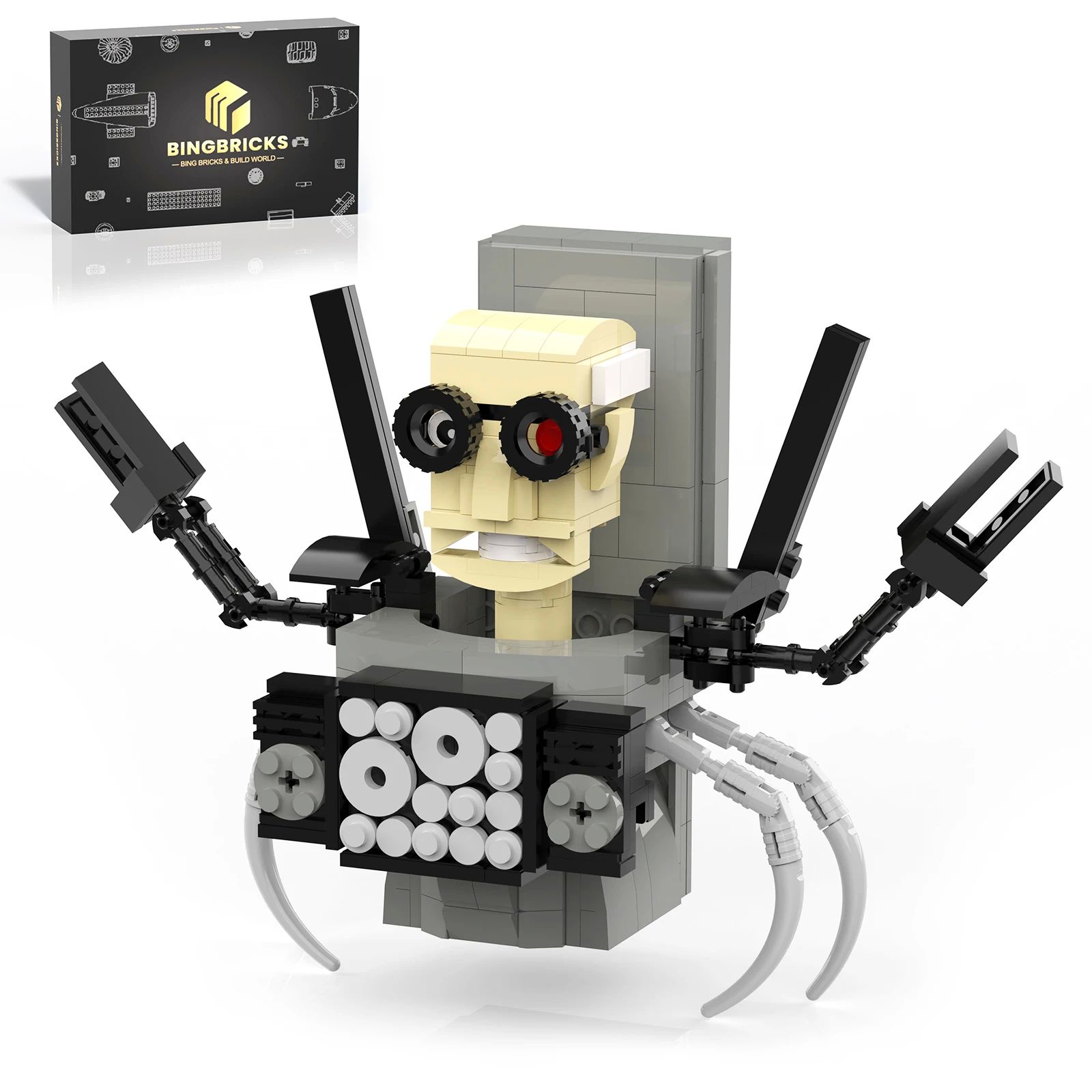 Skibidi juego de juguetes de construcción de inodoro, Profe